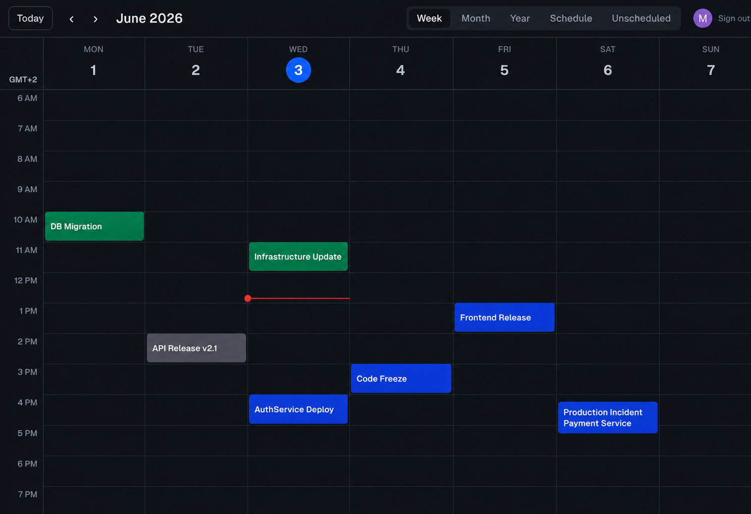 Visor Calendar